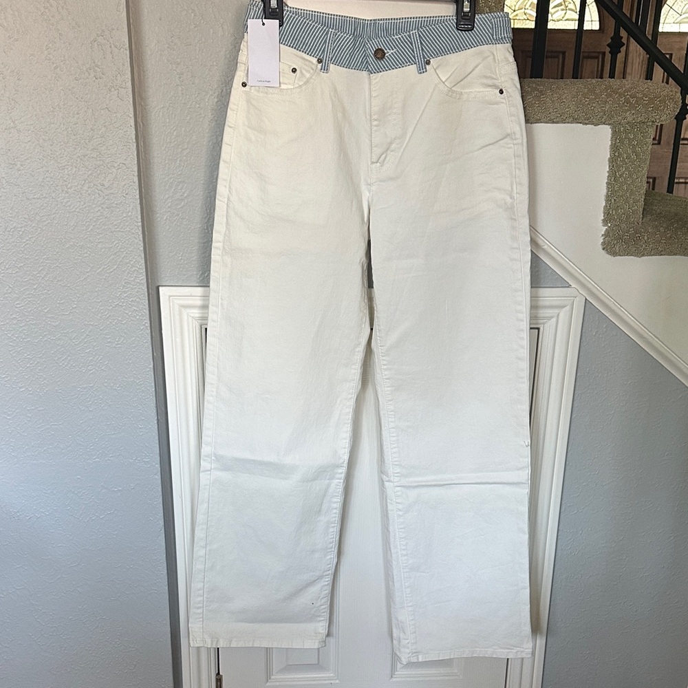 White Straight-Leg Women's Jeans
